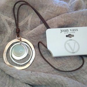 Pearl Stone Necklace | Silver & Rose Gold Tone